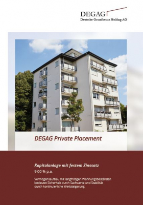 „DEGAG Private Placement“ der DEGAG Bestand und Neubau 1 GmbH