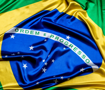 Brasilianische Flagge Ordem e Progresso.