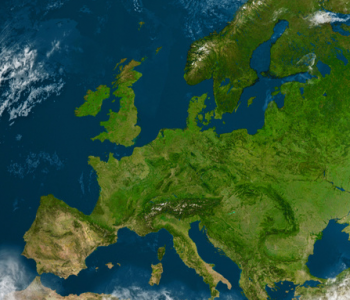 Satellitenbild von Europa.