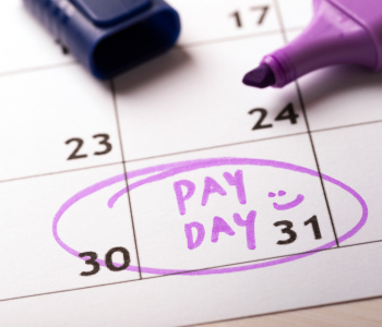 Payday ist Zahltag im Kalender. 