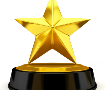 Goldener Stern auf Podest als Auszeichnung für nachhaltige Fonds. 