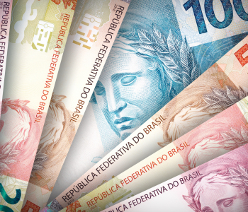 Eine Auswahl brasilianischer Banknoten